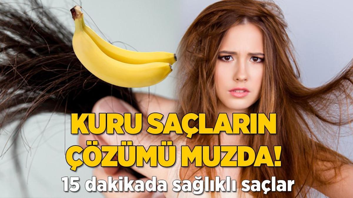 Kupkuru saçlara muzdan gelen sağlık! 15 dakikada saç kremine dönüyor